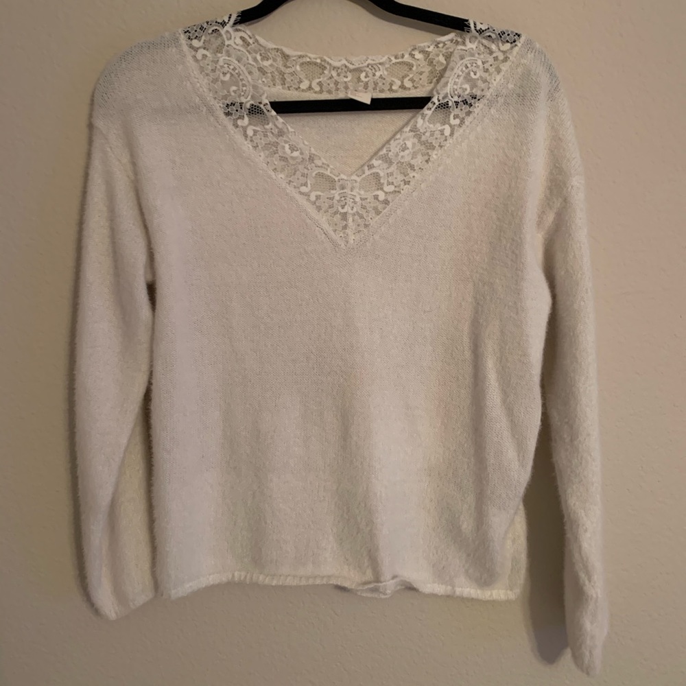H&M White Cozy Sweater